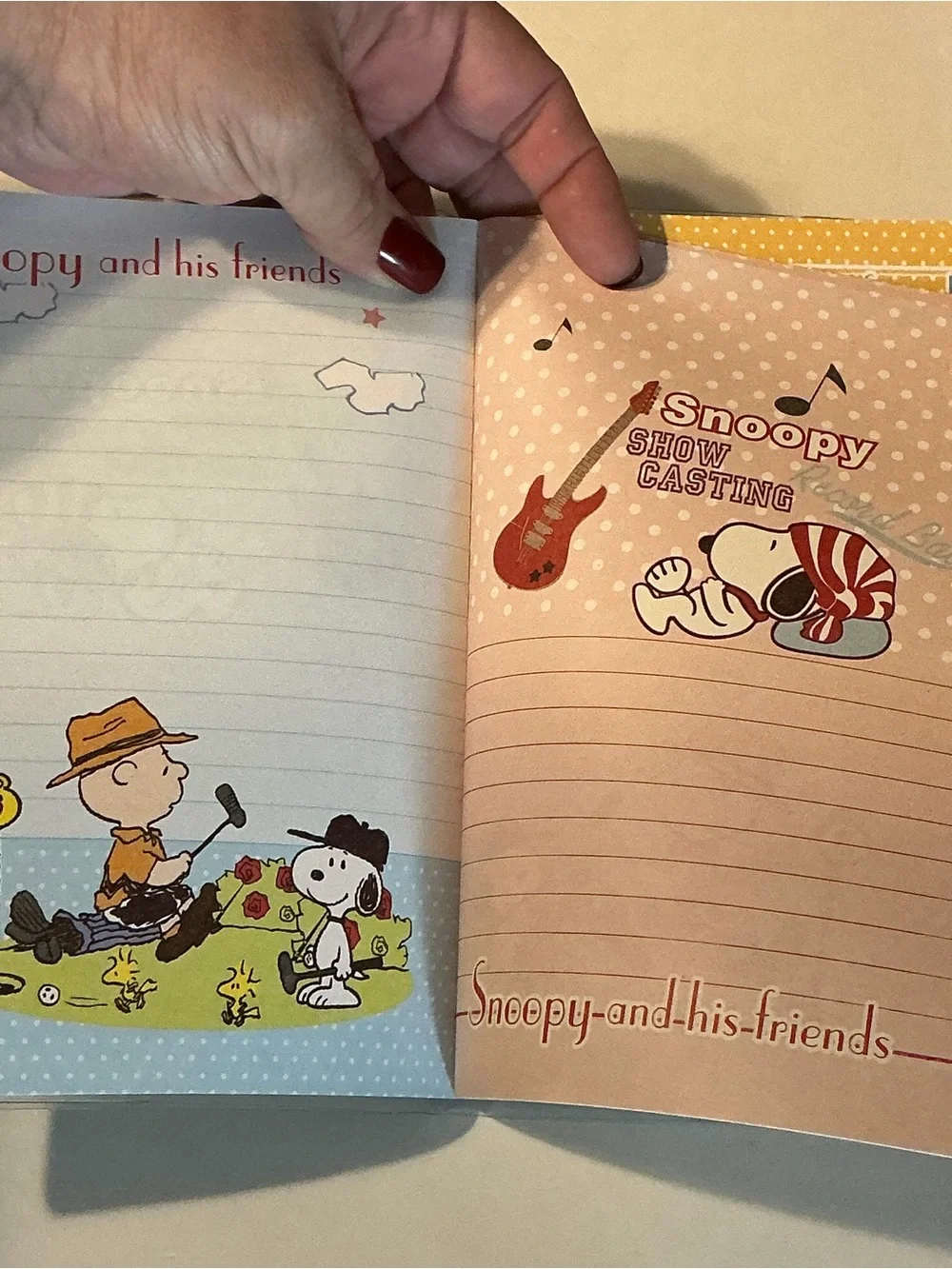 Snoopy Peanuts gang Vinyl cover A5 Notebook Journal 50 colorful pages